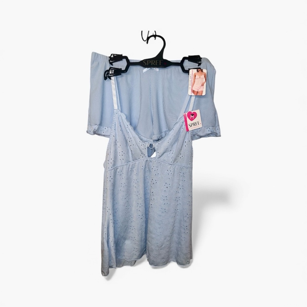 Spree Intimates Sky Blue Cami Short Set